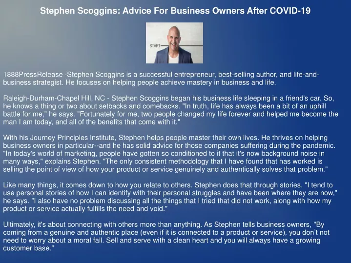stephen scoggins advice for business owners after covid 19