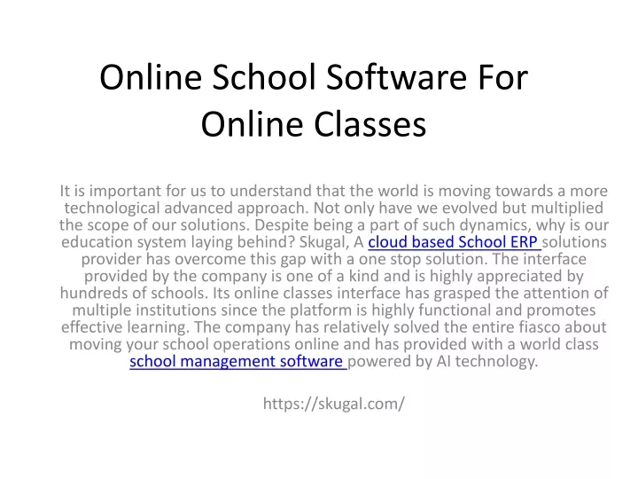 online school software for online classes