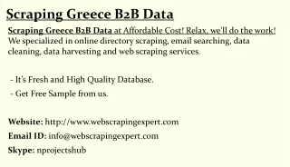 scraping greece b2b data