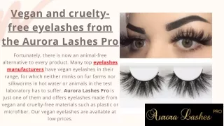 Vegan and cruelty-free eyelashes from the Aurora Lashes Pro