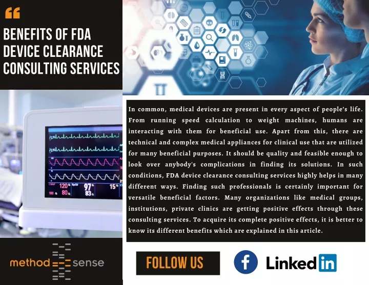 benefits of fda device clearance consulting