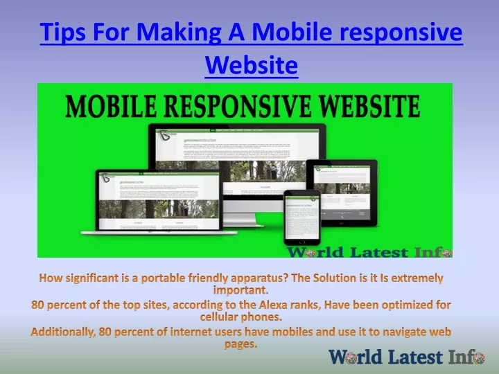 tips for making a mobile responsive website