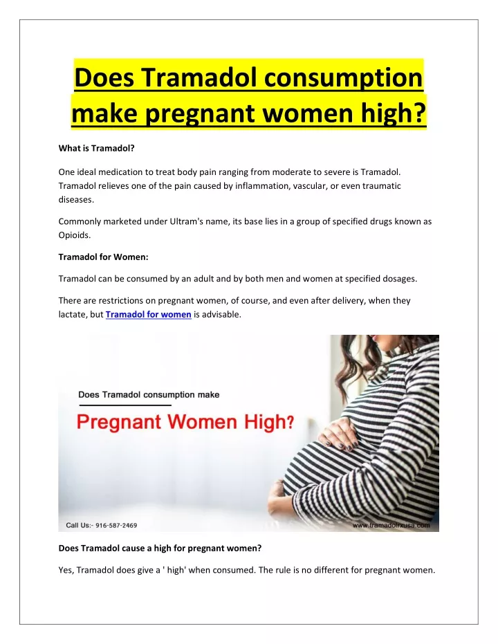 does tramadol consumption make pregnant women high
