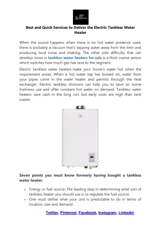 Eccotemp Tankless Water Heater