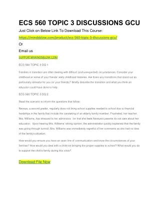 ecs 560 topic 3 discussions gcu just click