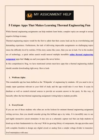 5 unique apps that makes learning thermal