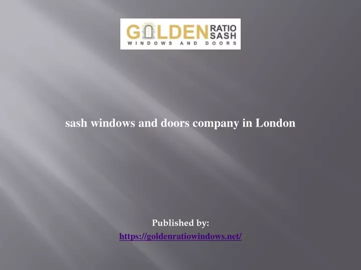 sash windows and doors company in london published by https goldenratiowindows net