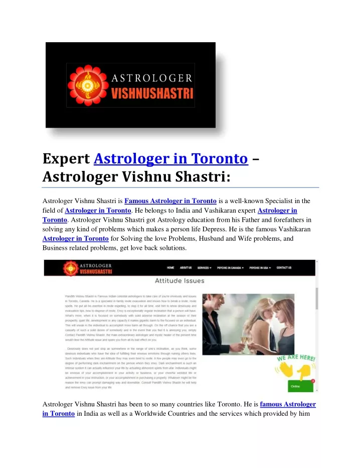 expert astrologer in toronto astrologer vishnu