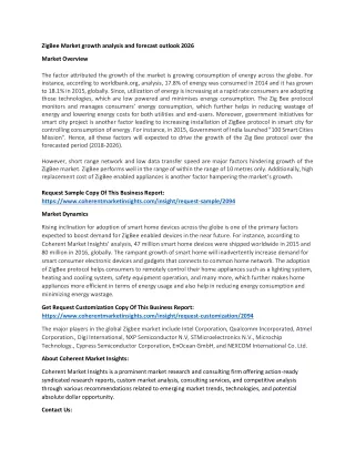 ZigBee Market growth analysis and forecast outlook 2026