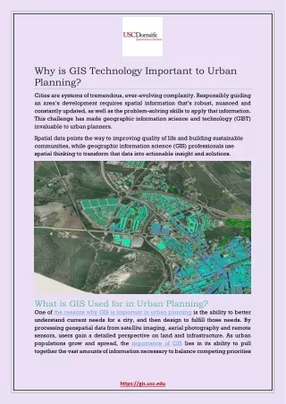why is gis technology important to urban planning