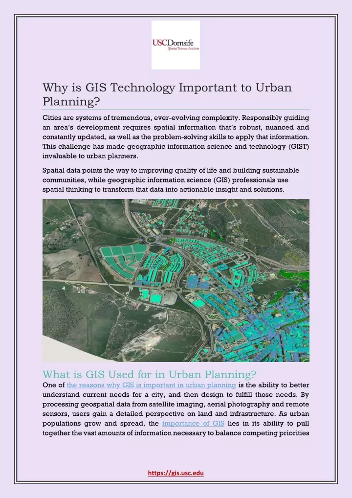 why is gis technology important to urban planning