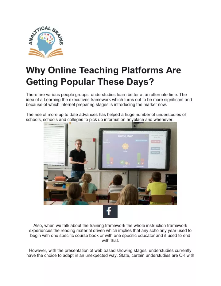 why online teaching platforms are getting popular