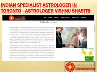 Indian Specialist Astrologer in Toronto –Astrologer Vishnu Shastri: