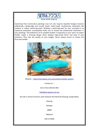swimming pool construction paintings now not only