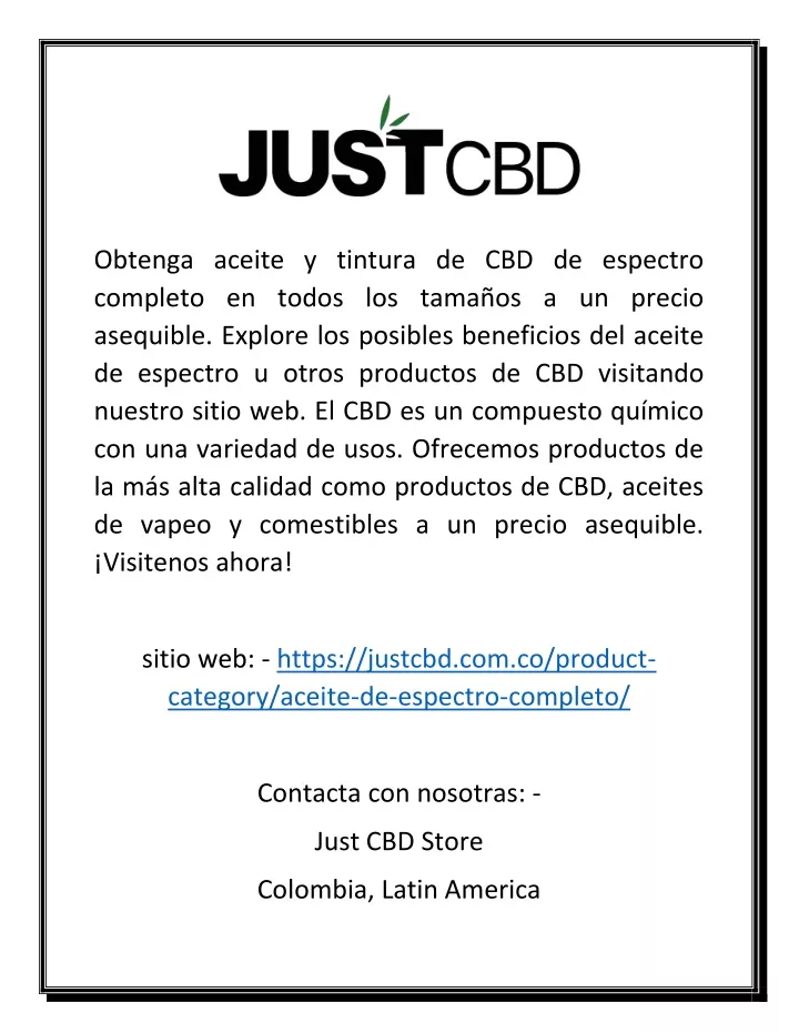 obtenga aceite y tintura de cbd de espectro