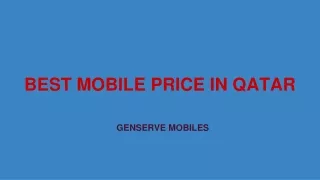 Best Mobile Price in Qatar