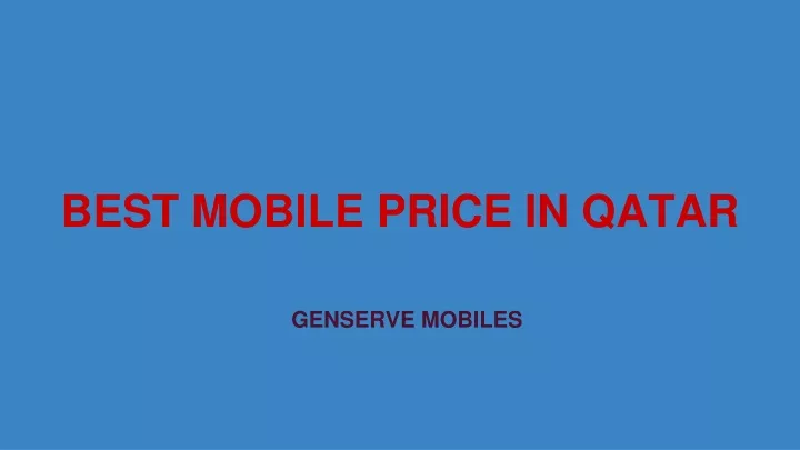 best mobile price in qatar