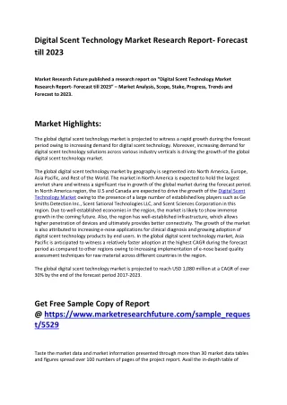 digital scent technology market research report
