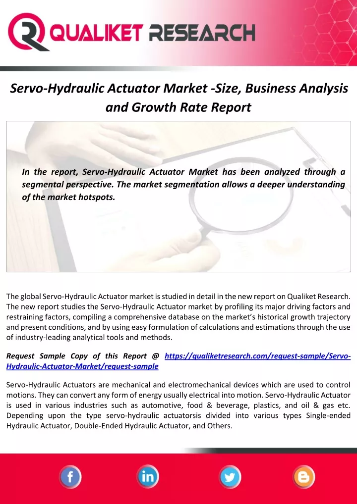 servo hydraulic actuator market size business