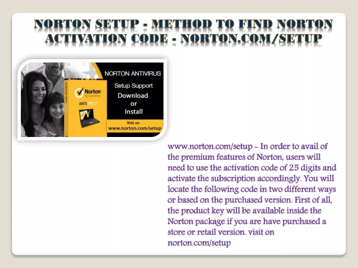 norton setup method to find norton activation