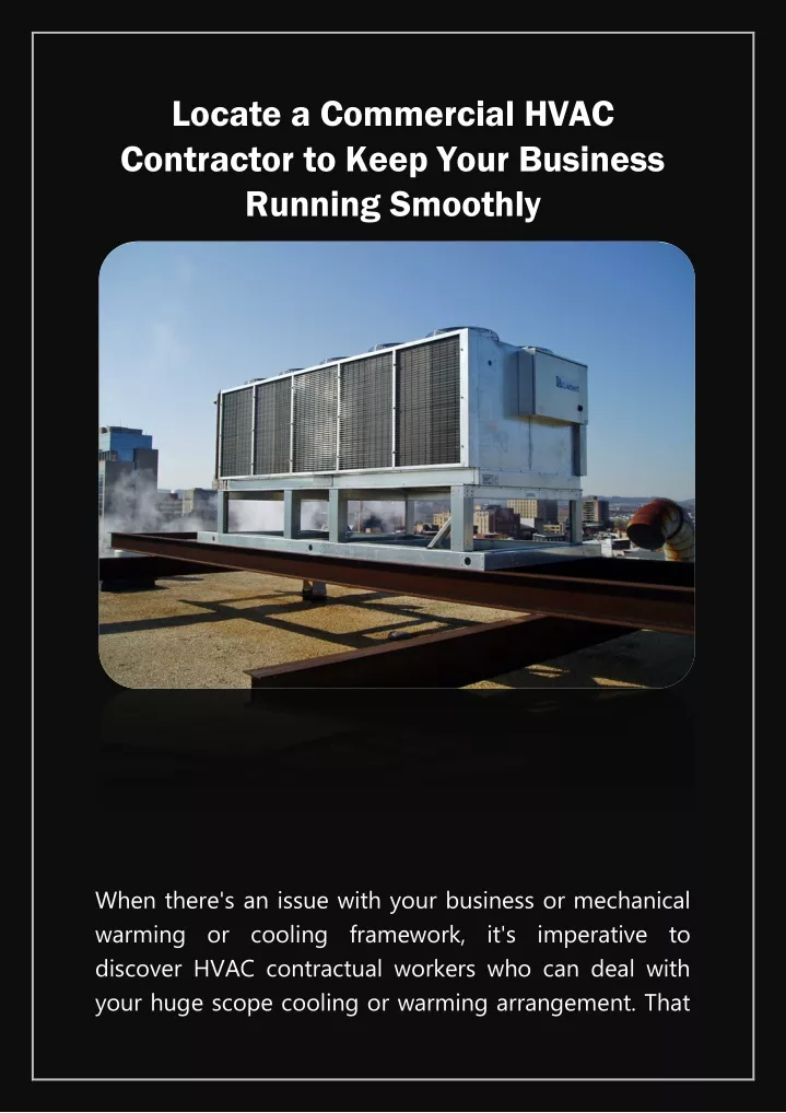 locate a commercial hvac contractor to keep your