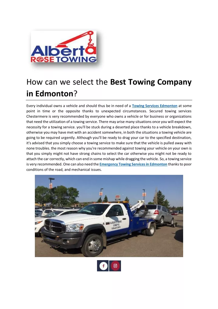 how can we select the best towing company