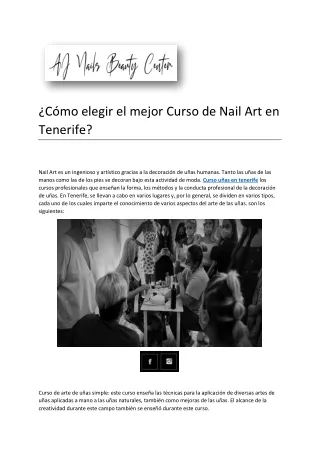 Curso de Uñas en Tenerife | Ajnailstenerife.com