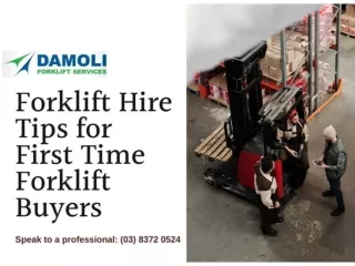 A short guide to Forklift Hire for first time buyers