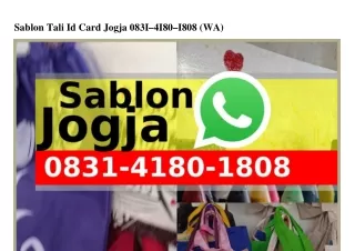 Sablon Tali Id Card Jogja Ô83I·4I8Ô·I8Ô8[WA]