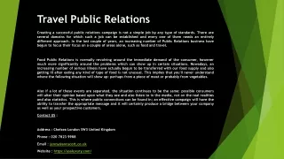 travel public relations