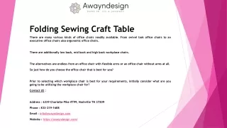 folding sewing craft table