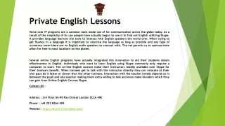 private english lessons