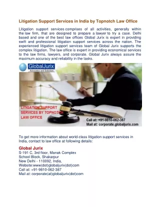 litigation support services in india by topnotch