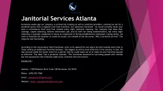 janitorial services atlanta