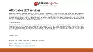 affordable seo services