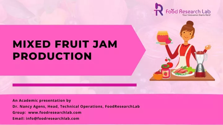 mixed fruit jam production