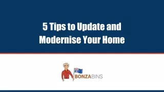 5 tips to update and modernise your home