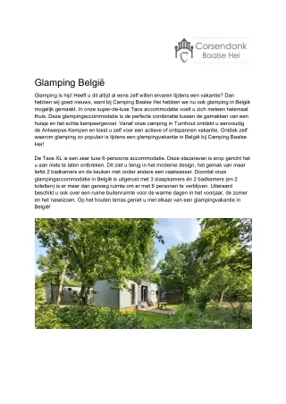 glamping belgi