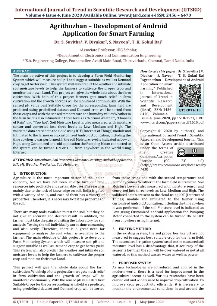 international journal of trend in scientific