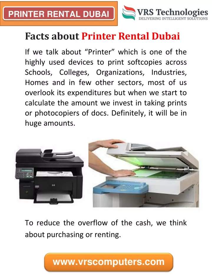 printer rental dubai