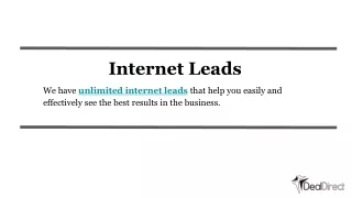 internet leads we have unlimited internet leads