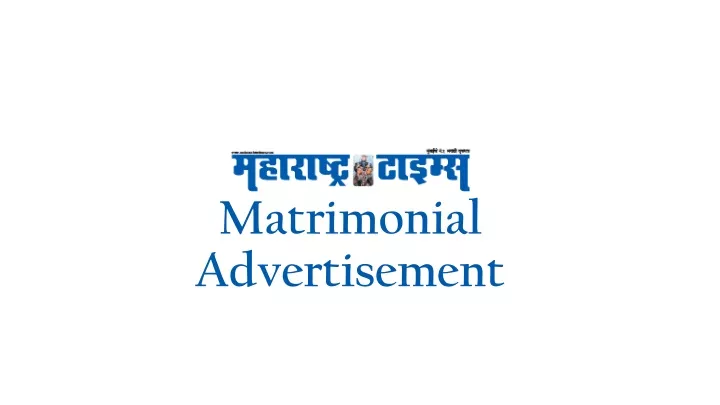 matrimonial advertisement