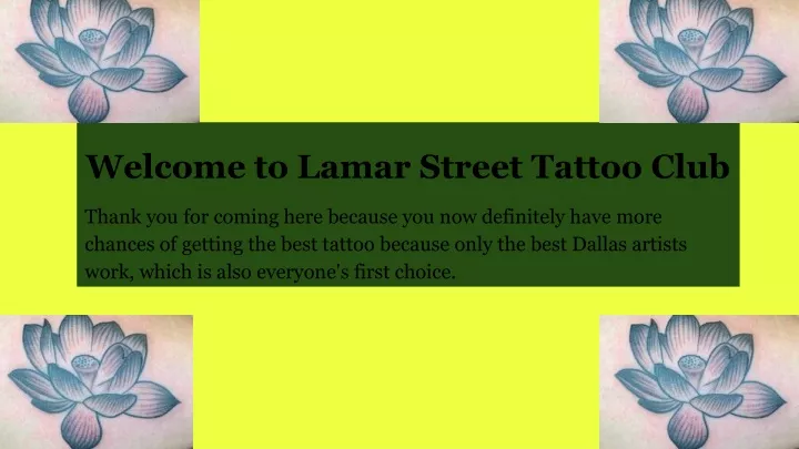 welcome to lamar street tattoo club thank
