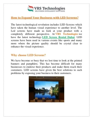 how to expand your business with led screens