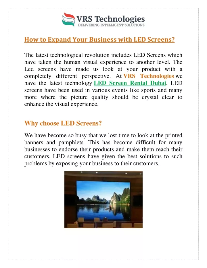 how to expand your business with led screens