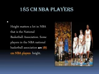 185 cm NBA Players