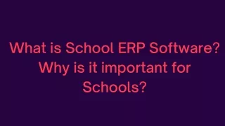 what is school erp software why is it important