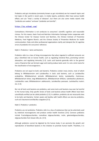 probiotics and gut microbiota commonly known
