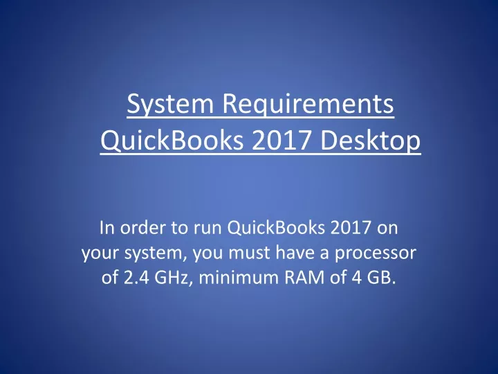 system requirements quickbooks 2017 desktop