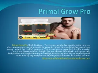 Primal Grow Pro - May Increase your Stamina